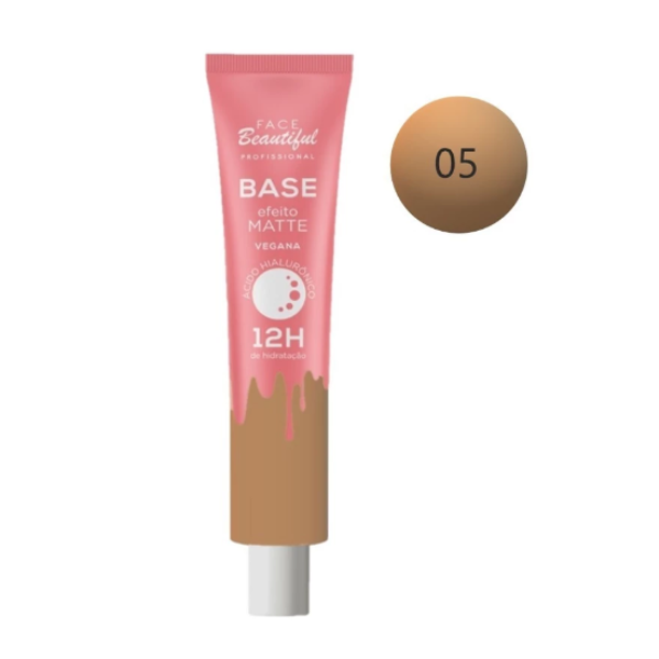 Base Efeito Matte Vegana COR 5 - Face Beautiful