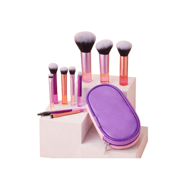 Kit pincéis com estojo + 3 esponjas de brinde