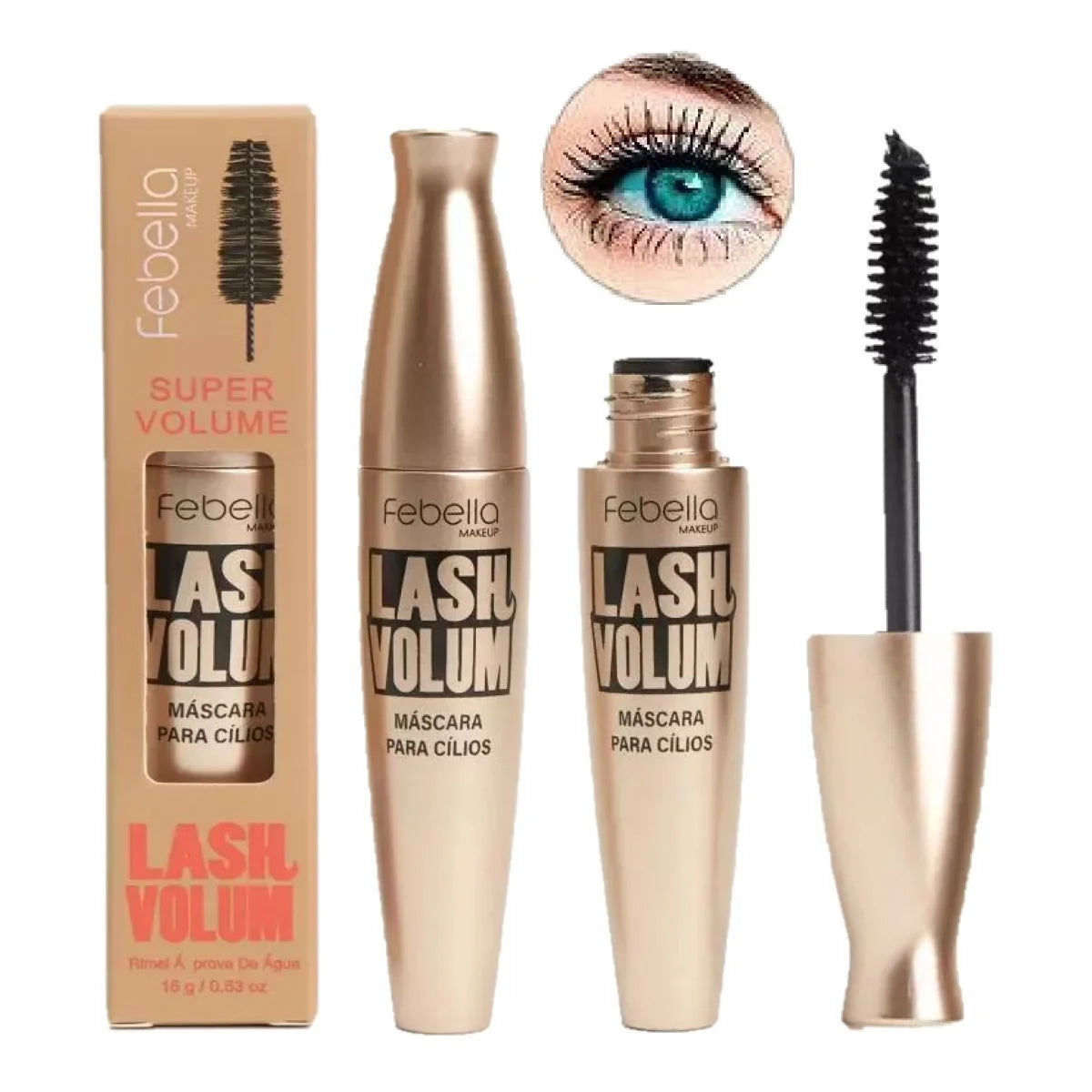 Máscara de Cílios Lash Volume – Febella