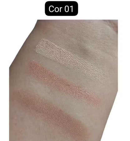 Trio Blush, Iluminador e Contorno Shine Up – Mahav