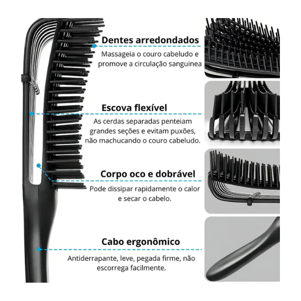 Escova para cabelo polvo