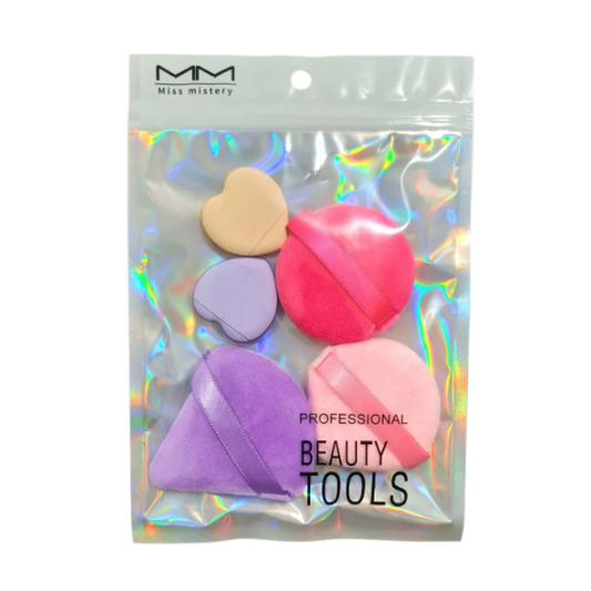 Kit 5 esponjas maquiagem - Miss Mistery